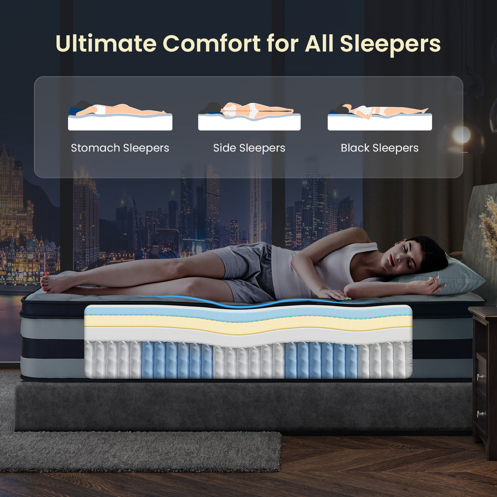 Mysvibe Gel Memory Foam Hybrid Mattress | Apex Collection